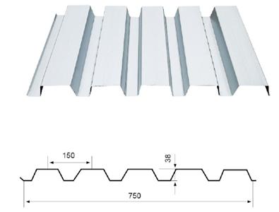 YX 38-150-750展开宽度(Coilwidth):1000mm