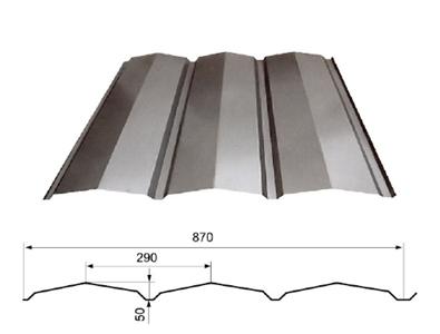 YX50-290-870展开宽度(Coilwidth):1000mm