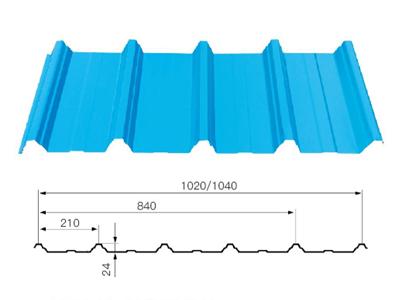 YX24-210-840/1020/1040展开宽度(Coilwidth):1000/1200/1219mm