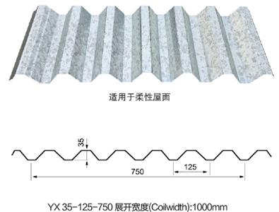 YX35-125-750展开宽度(Coilwidth):1000mm