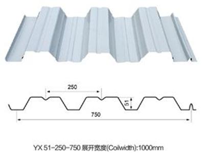 YX 51-250-750展开宽度(Coilwidth):1000mm