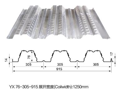 YX 76-305 -915展开宽度(Coilwidth):1250mm