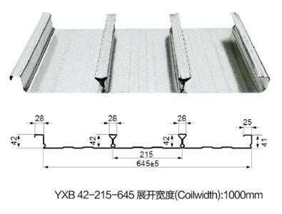 YXB42-215-645展开宽度(Coilwidth):1000mm